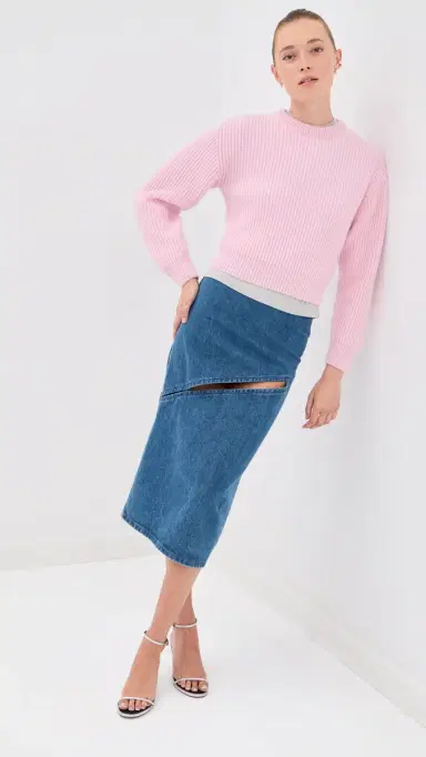 Jil Sander Wool Crew Neck Sweater Candy Pink | Thumbnail 6 Jil Sander Wool Crew Neck Sweater Candy Pink | Thumbnail 6