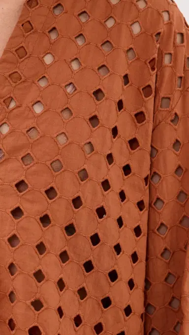 Dress To Brown Castanha Cuffed Eyelet Shirt Brown Castanha | Thumbnail 6 Dress To Brown Castanha Cuffed Eyelet Shirt Brown Castanha | Thumbnail 6