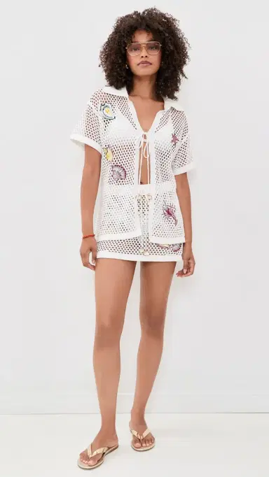 MINKPINK oleia Mini Skirt White/Multi | Thumbnail 5 MINKPINK oleia Mini Skirt White/Multi | Thumbnail 5