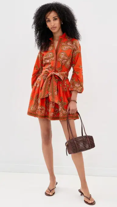 Cara Cara Raya Mini Dress Sierra Paisley Orange | Thumbnail 5 Cara Cara Raya Mini Dress Sierra Paisley Orange | Thumbnail 5