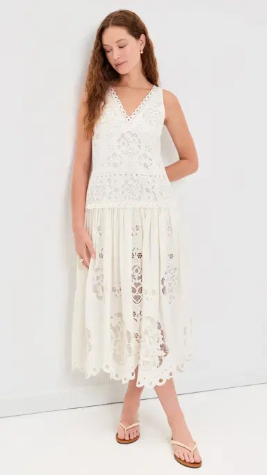 Sea Gardener Embroidered Dress White | Thumbnail 2 Sea Gardener Embroidered Dress White | Thumbnail 2