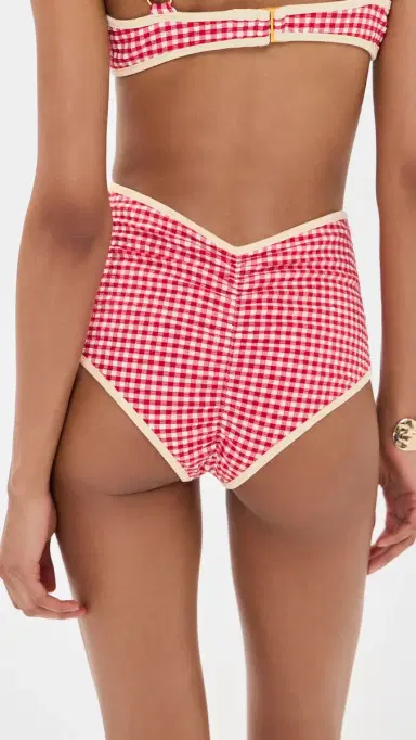Montce icro Polly Bikini Bottoms Red icro Gingham | Thumbnail 3 Montce icro Polly Bikini Bottoms Red icro Gingham | Thumbnail 3