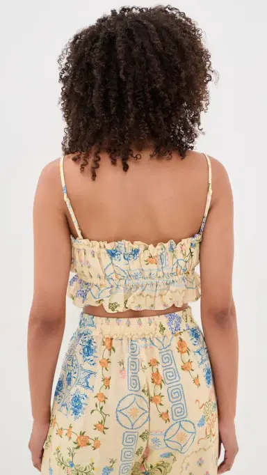 Agua Bendita Vichy Ruffled Crop Top ulticolor | Thumbnail 3 Agua Bendita Vichy Ruffled Crop Top ulticolor | Thumbnail 3
