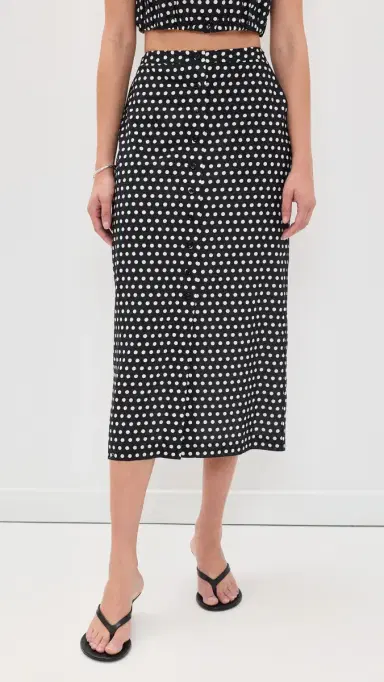 FRAME The Polka Dot Skirt Black multi | Thumbnail 2 FRAME The Polka Dot Skirt Black multi | Thumbnail 2