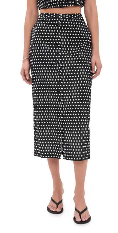 FRAME The Polka Dot Skirt Black multi | Thumbnail 1 FRAME The Polka Dot Skirt Black multi | Thumbnail 1