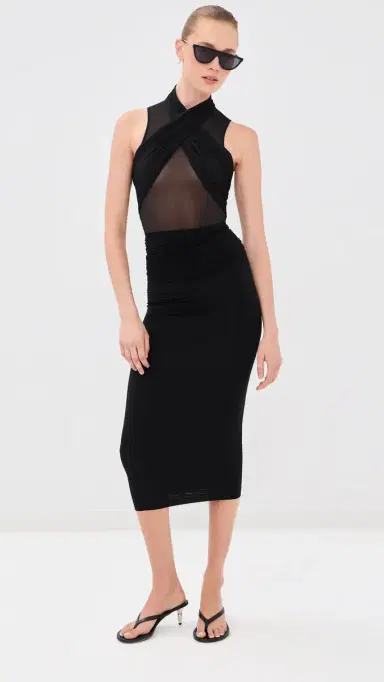 Wardrobe.NYC WARDROBE. NYC Translucent Midi Skirt Black | Thumbnail 2 Wardrobe.NYC WARDROBE. NYC Translucent Midi Skirt Black | Thumbnail 2