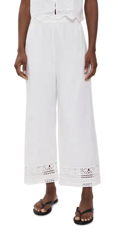 Z Supply Scout Embroidered Pants White | Thumbnail 1 Z Supply Scout Embroidered Pants White | Thumbnail 1