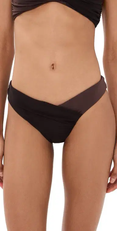 Staud Emsley Bikini Bottoms Espresso/Dark Chocolate | Thumbnail 1 Staud Emsley Bikini Bottoms Espresso/Dark Chocolate | Thumbnail 1
