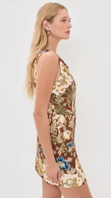 Cara Cara Rhapsody Linen Dress Flora Meadow Brown | Thumbnail 4 Cara Cara Rhapsody Linen Dress Flora Meadow Brown | Thumbnail 4