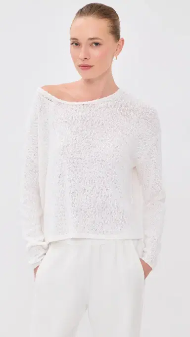 SPRWMN Off houlder Sweater White | Thumbnail 2 SPRWMN Off houlder Sweater White | Thumbnail 2