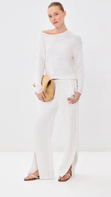 SPRWMN Off houlder Sweater White | Thumbnail 5 SPRWMN Off houlder Sweater White | Thumbnail 5