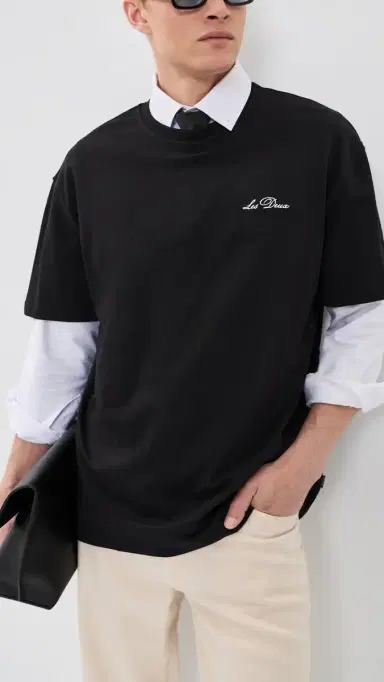 Les Deux Crew T-Shirt Black/White | Thumbnail 2 Les Deux Crew T-Shirt Black/White | Thumbnail 2
