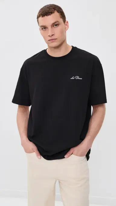 Les Deux Crew T-Shirt Black/White | Thumbnail 3 Les Deux Crew T-Shirt Black/White | Thumbnail 3