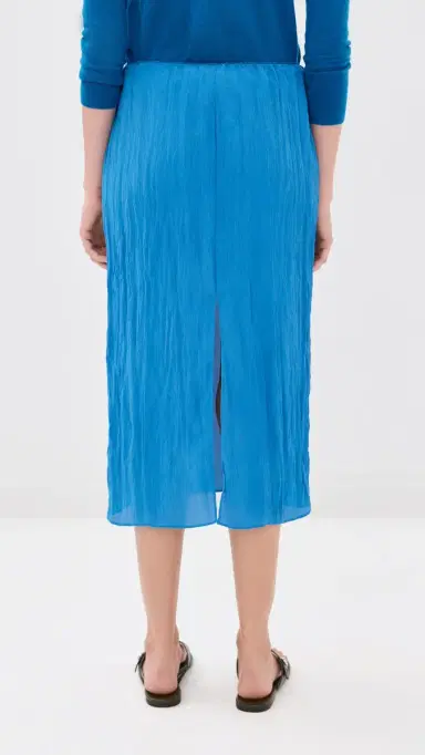 Tibi The Crinkle Slip Skirt Bright Blue | Thumbnail 3 Tibi The Crinkle Slip Skirt Bright Blue | Thumbnail 3