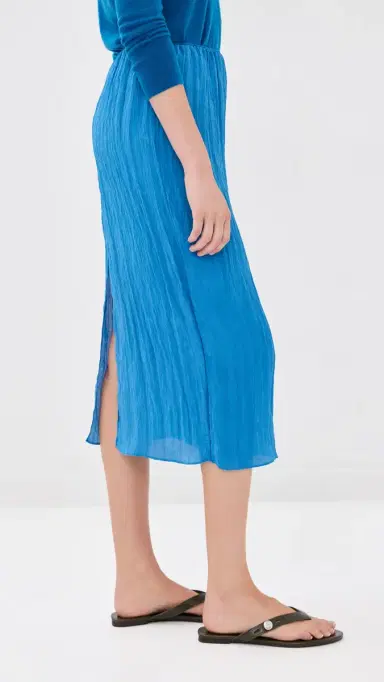 Tibi The Crinkle Slip Skirt Bright Blue | Thumbnail 4 Tibi The Crinkle Slip Skirt Bright Blue | Thumbnail 4