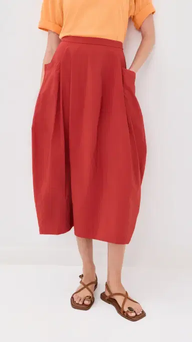 Tibi Nylon Lantern Skirt Red 6 | Thumbnail 2 Tibi Nylon Lantern Skirt Red 6 | Thumbnail 2
