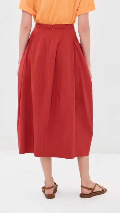 Tibi Nylon Lantern Skirt Red 6 | Thumbnail 3 Tibi Nylon Lantern Skirt Red 6 | Thumbnail 3
