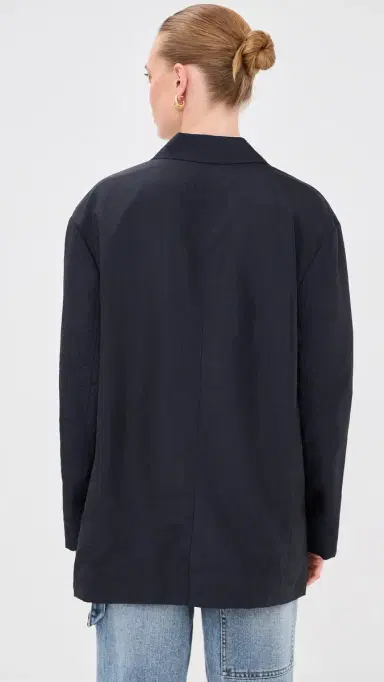 Tibi Crispy Nylon Liam Blazer NAVY | Thumbnail 3 Tibi Crispy Nylon Liam Blazer NAVY | Thumbnail 3