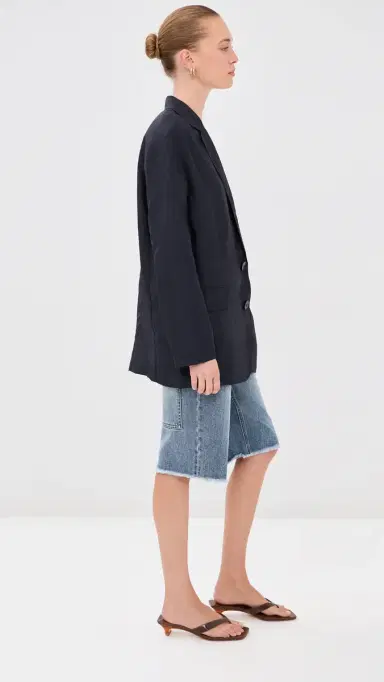 Tibi Crispy Nylon Liam Blazer NAVY | Thumbnail 4 Tibi Crispy Nylon Liam Blazer NAVY | Thumbnail 4
