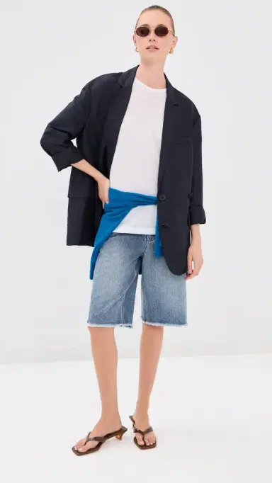 Tibi Crispy Nylon Liam Blazer NAVY | Thumbnail 5 Tibi Crispy Nylon Liam Blazer NAVY | Thumbnail 5
