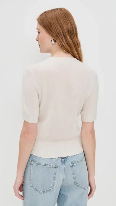 White & Warren Cashmere T-Shirt Sweater oft White | Thumbnail 3 White & Warren Cashmere T-Shirt Sweater oft White | Thumbnail 3