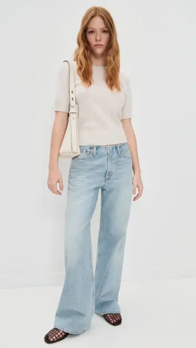 White & Warren Cashmere T-Shirt Sweater oft White | Thumbnail 5 White & Warren Cashmere T-Shirt Sweater oft White | Thumbnail 5