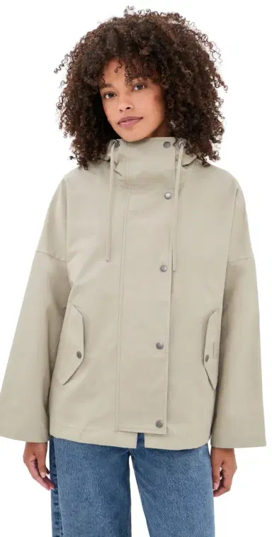 Barbour Kingswood Showerproof Jacket Light Sand/Navy Gingham 8 | Thumbnail 1 Barbour Kingswood Showerproof Jacket Light Sand/Navy Gingham 8 | Thumbnail 1