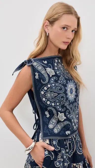 Sea Emelina Print Sleeveless Top | Thumbnail 2 Sea Emelina Print Sleeveless Top | Thumbnail 2
