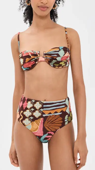 MINKPINK Isola Gathered Bikini Top Cocoa Coast | Thumbnail 5 MINKPINK Isola Gathered Bikini Top Cocoa Coast | Thumbnail 5