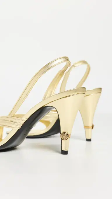 Versace Gianni Metallic Nappa Sandals | Thumbnail 4 Versace Gianni Metallic Nappa Sandals | Thumbnail 4