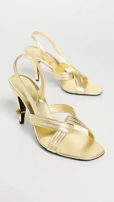 Versace Gianni Metallic Nappa Sandals | Thumbnail 5 Versace Gianni Metallic Nappa Sandals | Thumbnail 5