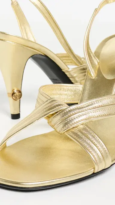 Versace Gianni Metallic Nappa Sandals | Thumbnail 6 Versace Gianni Metallic Nappa Sandals | Thumbnail 6