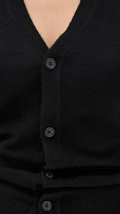 R13 Elbow Sleeve plit Hem Cardigan Black | Thumbnail 6 R13 Elbow Sleeve plit Hem Cardigan Black | Thumbnail 6