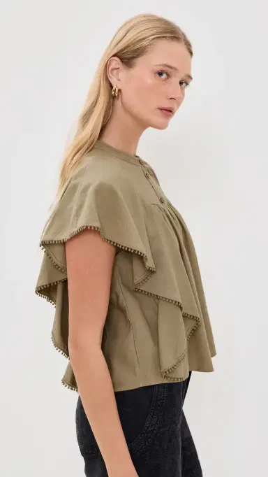 ISABEL MARANT ÉTOILE Marlie Blouse Light Bronze | Thumbnail 4 ISABEL MARANT ÉTOILE Marlie Blouse Light Bronze | Thumbnail 4