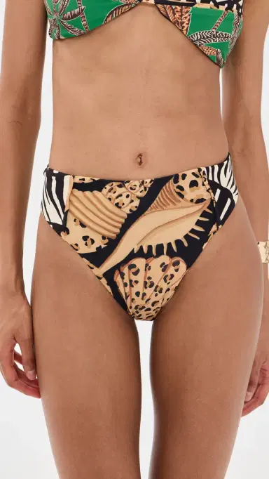 Farm Rio All Over Hot Pants Bikini Bottoms Animal M | Thumbnail 2 Farm Rio All Over Hot Pants Bikini Bottoms Animal M | Thumbnail 2