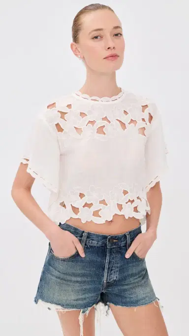 Isabel Marant Relda Top White | Thumbnail 2 Isabel Marant Relda Top White | Thumbnail 2