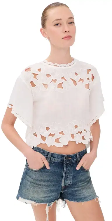 Isabel Marant Relda Top White | Thumbnail 1 Isabel Marant Relda Top White | Thumbnail 1