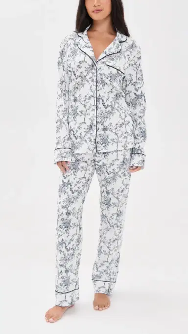 Petite Plume Pima Pajamas Set White | Thumbnail 6 Petite Plume Pima Pajamas Set White | Thumbnail 6