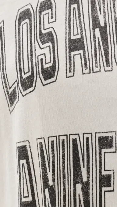 Anine Bing Johnny Cropped Tee Cream L | Thumbnail 6 Anine Bing Johnny Cropped Tee Cream L | Thumbnail 6