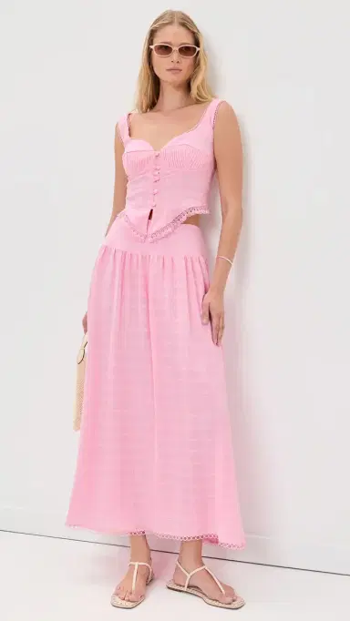 Peixoto Camila Maxi Skirt Thatch Pink | Thumbnail 5 Peixoto Camila Maxi Skirt Thatch Pink | Thumbnail 5