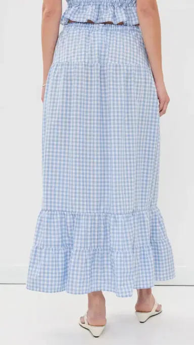 Peixoto Riley Maxi Skirt Cloud Blue Gingham | Thumbnail 3 Peixoto Riley Maxi Skirt Cloud Blue Gingham | Thumbnail 3