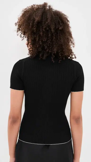 By Malene Birger Benita Polo Top Black | Thumbnail 3 By Malene Birger Benita Polo Top Black | Thumbnail 3