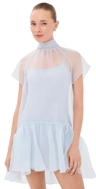 SIMKHAI Beaux Mini Dress PERIWINKLE SKY | Thumbnail 1 SIMKHAI Beaux Mini Dress PERIWINKLE SKY | Thumbnail 1