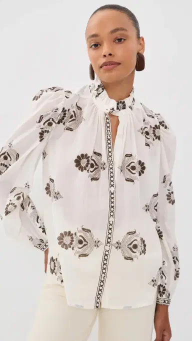 ALIX OF BOHEMIA Annabel Java Cactus Shirt Off-White | Thumbnail 2 ALIX OF BOHEMIA Annabel Java Cactus Shirt Off-White | Thumbnail 2