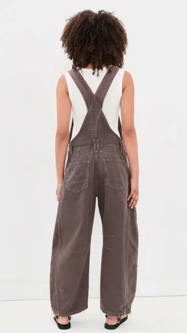 Free People Good uck Overalls CHOCOATE MOUSSE | Thumbnail 3 Free People Good uck Overalls CHOCOATE MOUSSE | Thumbnail 3