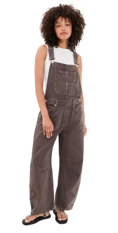 Free People Good uck Overalls CHOCOATE MOUSSE | Thumbnail 1 Free People Good uck Overalls CHOCOATE MOUSSE | Thumbnail 1