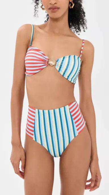 MINKPINK Aurora High Waisted Bikini Bottoms pliced Stripe | Thumbnail 4 MINKPINK Aurora High Waisted Bikini Bottoms pliced Stripe | Thumbnail 4