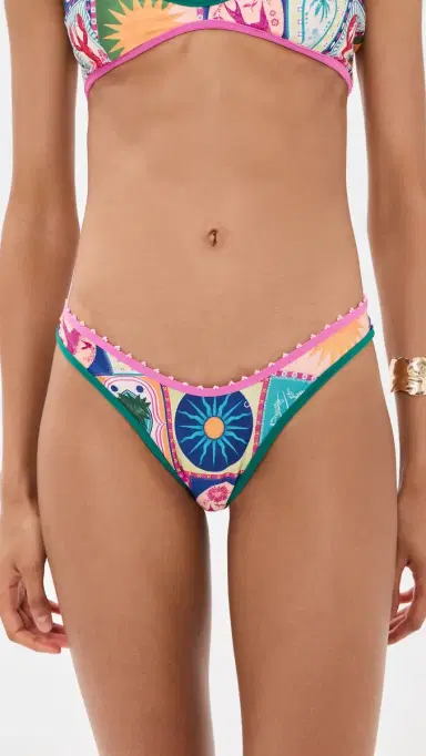 Agua Bendita Avy Hand Embroidered Reversible Bikini Bottoms Multicolor S | Thumbnail 2 Agua Bendita Avy Hand Embroidered Reversible Bikini Bottoms Multicolor S | Thumbnail 2