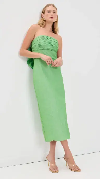 Shoshanna Katerina Midi Dress Verde 0 | Thumbnail 6 Shoshanna Katerina Midi Dress Verde 0 | Thumbnail 6