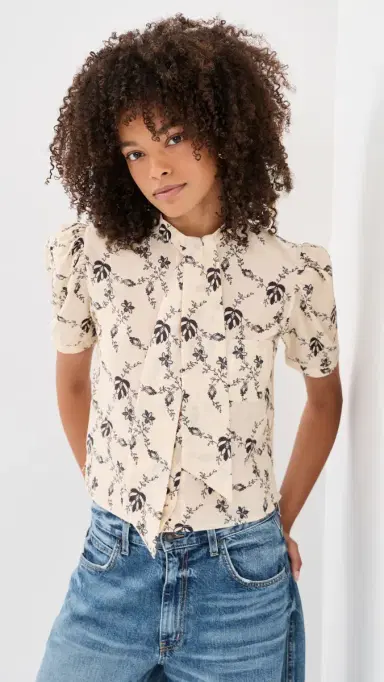 Alix of Bohemia Chance hadow Lace Shirt Off-White | Thumbnail 2 Alix of Bohemia Chance hadow Lace Shirt Off-White | Thumbnail 2